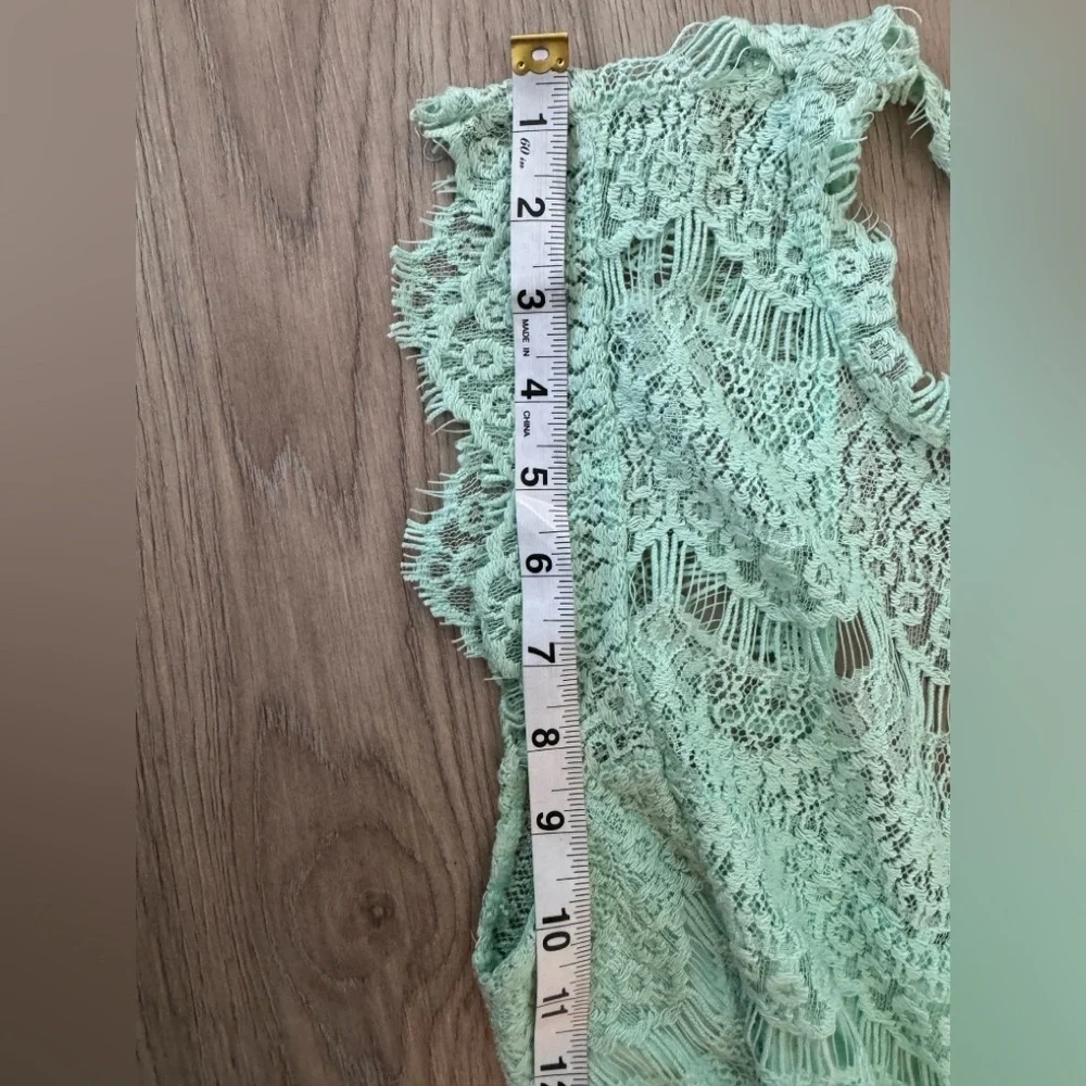 Intimates Free People Mint Lace Backless Dress 👗 - Picture 11 of 11